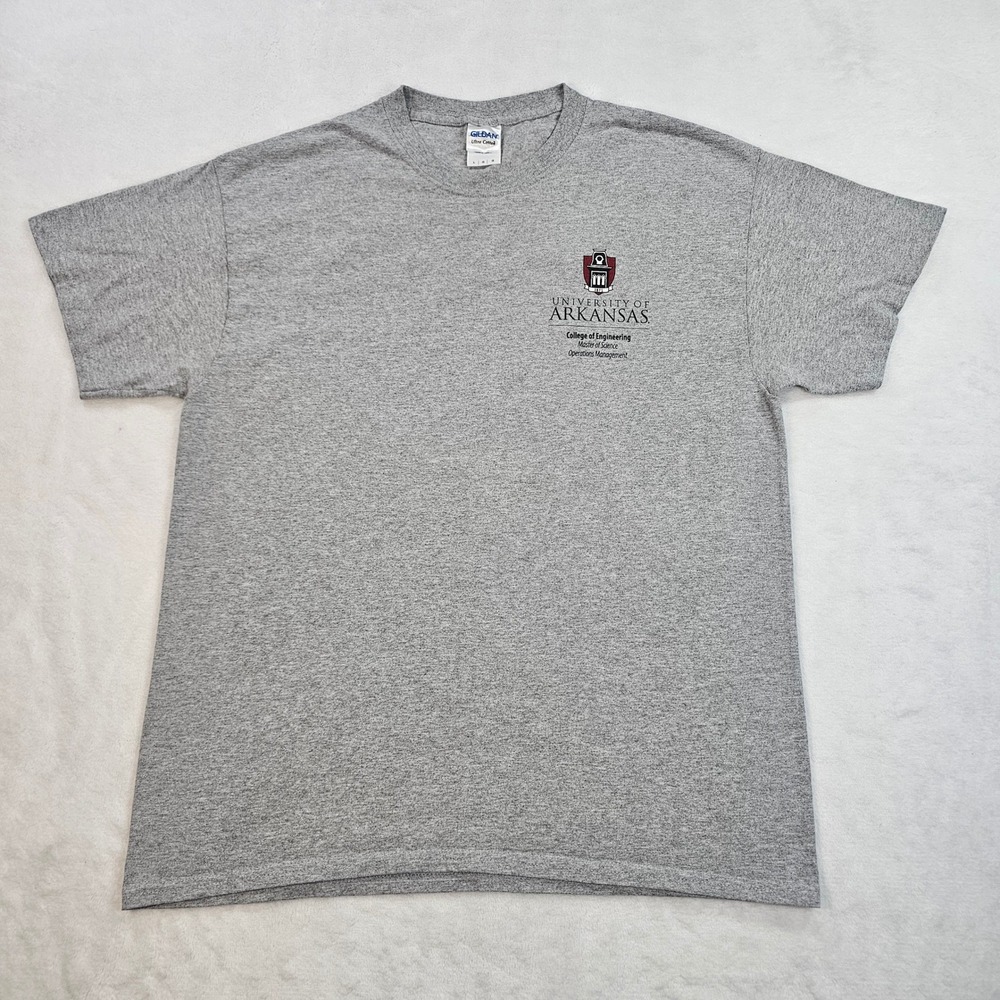 Gildan University of Arkansas Engineering MSOM Razorbacks T-Shirt Gray Large